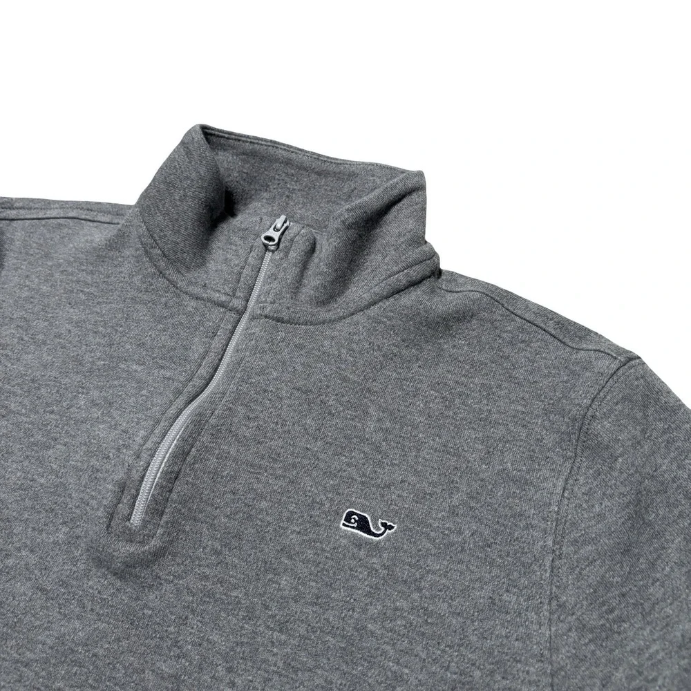 Vineyard Vines Men's 1/4 Zip Pullover Sweatshirt Gray Size Small 19 x 24